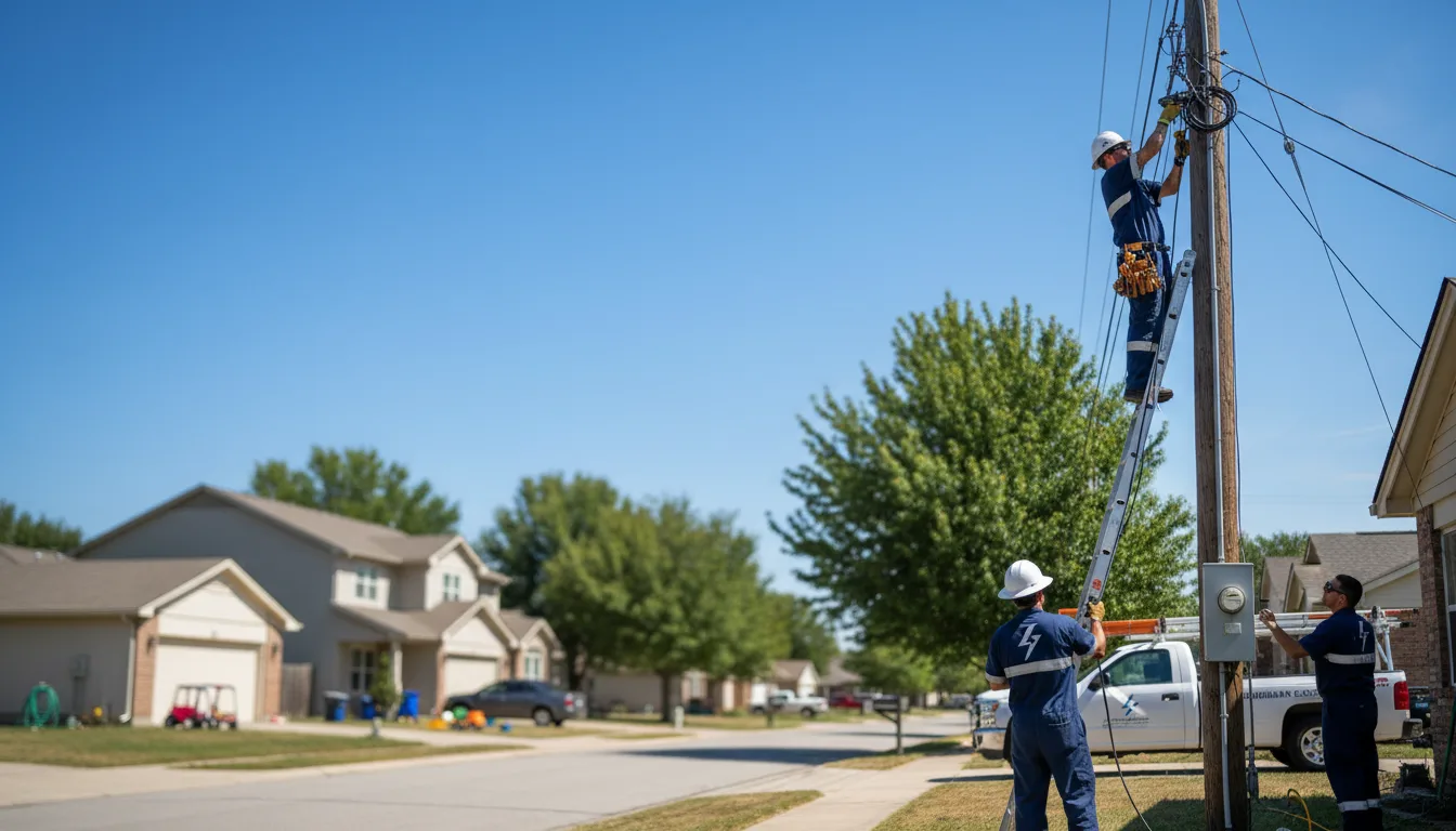 Residential electrician providing installation services in Paloma, IL
